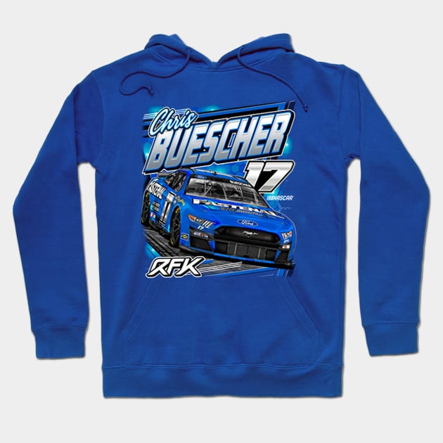 Chris Buescher Car Hoodie by art.Hamdan